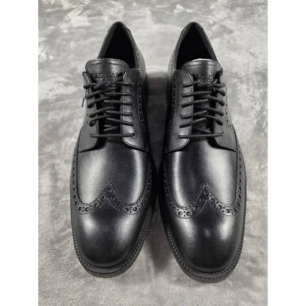 NEW Cole Haan‎ Modern Essentials Wing Oxford Shoes Black Waterproof Men's US 9.5